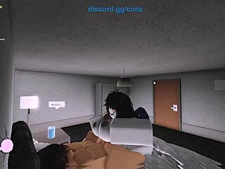 she plays roblox while getting roughly fucked