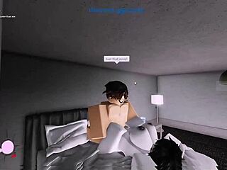 she plays roblox while getting roughly fucked