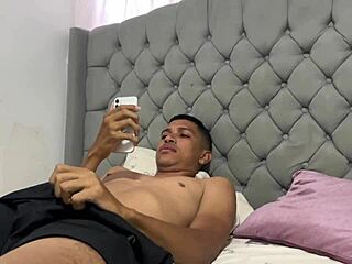 she catches him jerking to her hot photo