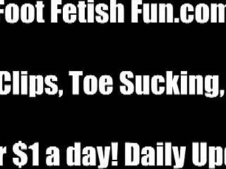 she teases with silky soft feet before footjob domination