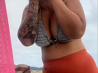beach pussy swollen and dripping wet!