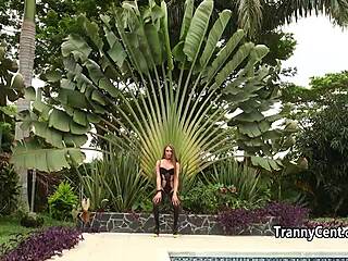 Shemale Beauty's Hard Gangbang