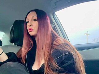 italian milf artemisia flashes big tits nipples smoking in car 🚬😘