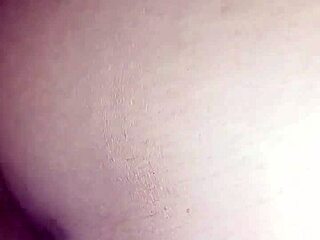 Amateur asian couple does bareback anal creampie in kitchen closeup