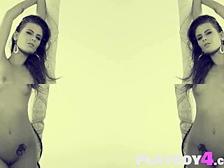 Sexy Big Tits Brunette MILF Poses Strips Lingerie Body