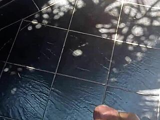 stroking throbbing cock hard outdoors in open air 😈🍆