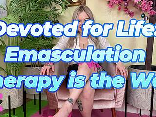 Goddess demands total slave emasculation in femdom therapy