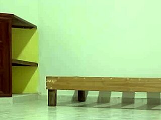 chubby latina neighbor cleans her new apartment thoroughly