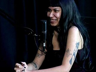 brazilian beauty in sheer red teases with passionate moves