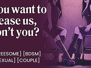 Femdom disciplines sub boyfriend in hot threesome 😈💦