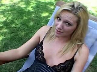 hey neighbor, this hot blonde babe in lingerie waits for you