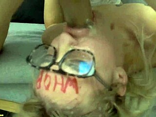 sexy whore's tight asshole stretched destroyed by extreme monster cock facefuck