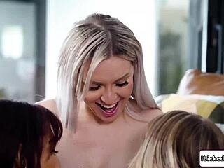 Milf's Lesbian BFF Sucks Big Tits In Hot Session