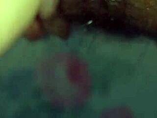 latina teases pulsing clit in softcore display