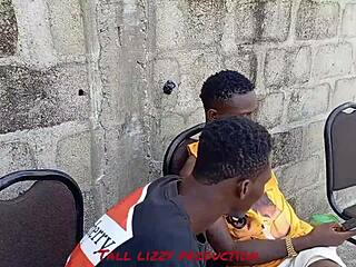 sneaked out for quickie fuck with compound boyfriend 😏🍆