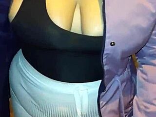 stalking curvy mature street whore in red thong flashing huge ass publicly part 2