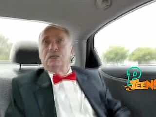 horny old man knows how to pound young teen pussy with huge cock