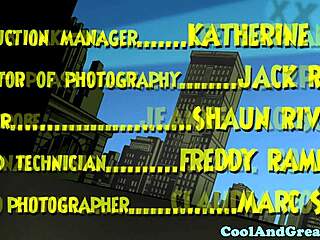 Facialized Superhero Babe Takes Intense Threeway Pounding