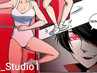 Hot vampire girl transforms seductively