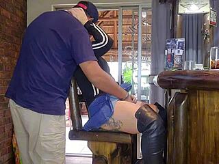 Her pussy gets close-up fucked hard before squirting wildly after creampie