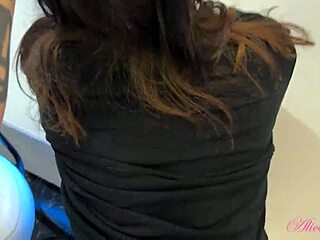 stepmother bends over dinner table for rough pounding