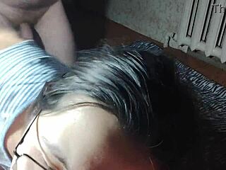 fucking cute korean nerd's tight pussy with glasses on