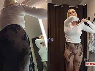oh god, spying on her huge tits in see-through clothes feels so naughty