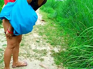 girlfriend's tight pussy rides wild in jungle doggystyle