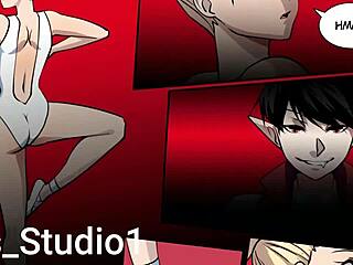 Hot vampire girl transforms seductively