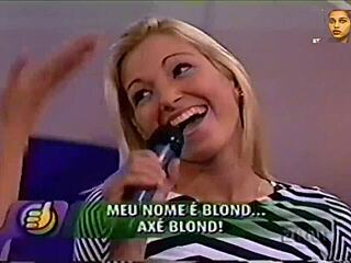 brazilian blonde's clothes ripped in wild striptease frenzy