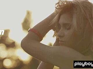 Emily Rise Strips Petite Among Cacti