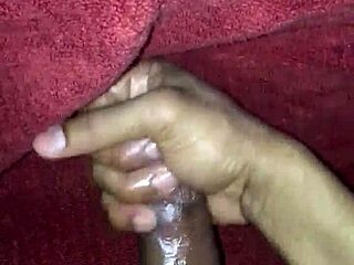 Stroking cock while watching hardcore vids for upload