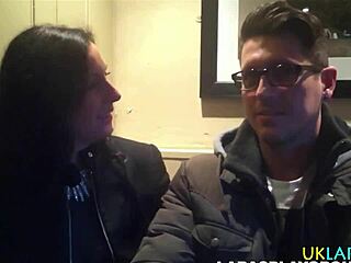 stockings milf teases cock with slow seductive suck and stroke