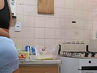 hubby called huge ass bbw home for flashing fun