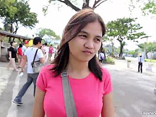 Hairy pinay pussy bent over for monster cock creampie leak!