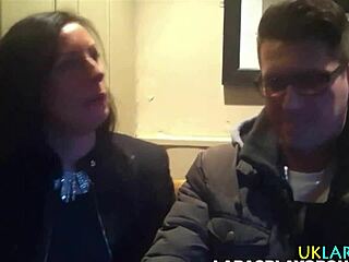 stockings milf teases cock with slow seductive suck and stroke