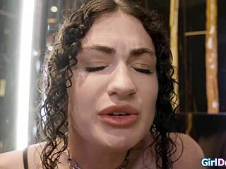 Petite lesbians kiss finger lick asses and squirt to massive orgasms together