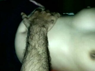 Indian honeymoon couple presses and gropes soft boobs