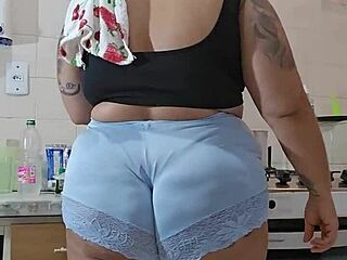 hubby called huge ass bbw home for flashing fun