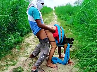 girlfriend's tight pussy rides wild in jungle doggystyle