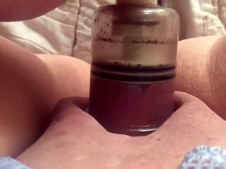 intense suction grips big clit and pussy tight