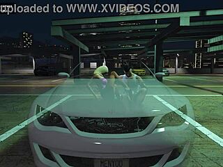 In GTA 5, player hires hooker for car sex service