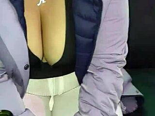 stalking curvy mature street whore in red thong flashing huge ass publicly part 2