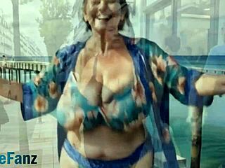 vintage curvy milf shows off saggy tits tease
