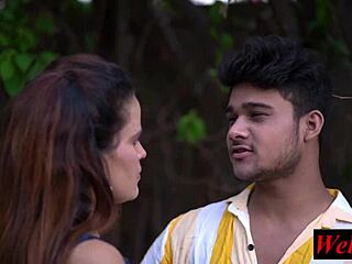 Beautiful Indian girl reunites lover for passionate hardcore