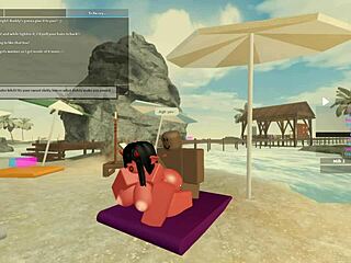 roblox babe shakes ass riding big black cock in wet deepthroat action