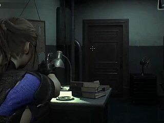 busty super cop claire redfield with monster tits