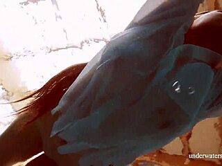 big natural tits babe lola swims underwater tight pussy