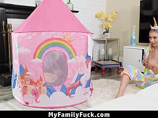 Curiosity sparks pleasurable adventure for young eager pair