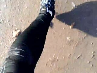 new barefoot shoes make me horny outdoors! 👟😈